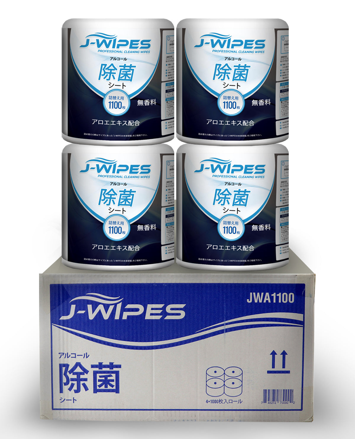 J-WIPES®アルコール除菌シート（1100枚×4ロール） – J-WIPES®除菌シート